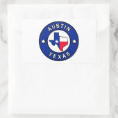 Austin Texas Rechthoekige Sticker (Tas)