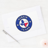 Austin Texas Rechthoekige Sticker (Envelop)