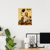 Austin, Texas reisposter Poster (Thuiskantoor)