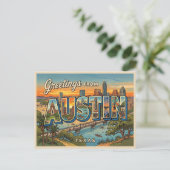 Austin Texas Reizen Briefkaart (Staand voorkant)