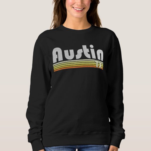 Austin Texas Retro Style City  Pride 70s 80 Trui (Voorkant)