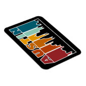 Austin Texas Retro Sunset Cityscape Magneet (Rechterzijde)