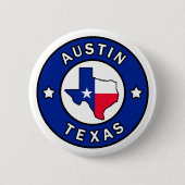Austin Texas Ronde Button 5,7 Cm (Voorkant)