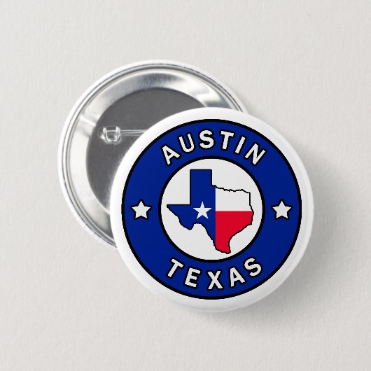 Austin Texas Ronde Button 5,7 Cm (Voorkant /achterkant)