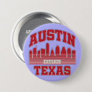 Austin, Texas Ronde Button 7,6 Cm
