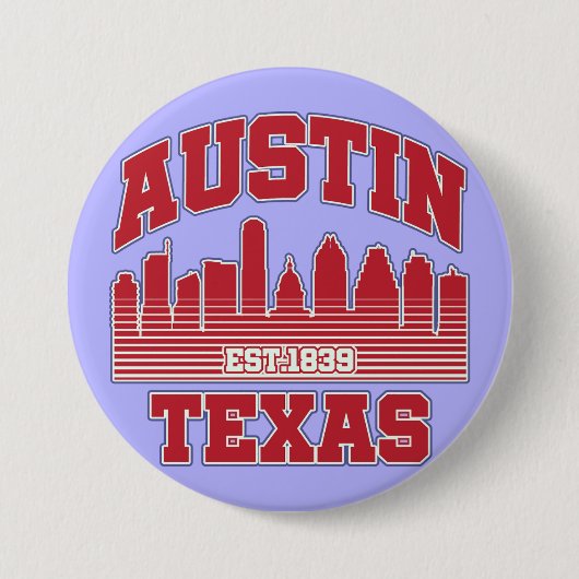 Austin, Texas Ronde Button 7,6 Cm (Voorkant)