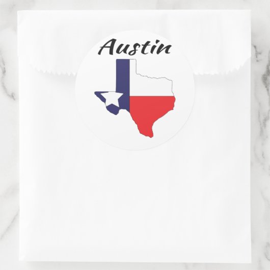 Austin - Texas Ronde Sticker (Tas)