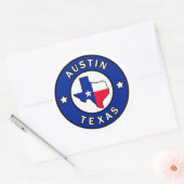 Austin Texas Ronde Sticker (Envelop)