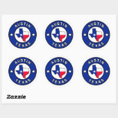 Austin Texas Ronde Sticker (Vel)
