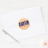 AUSTIN, TEXAS RONDE STICKER (Envelop)