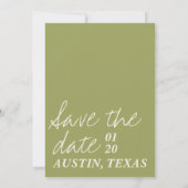 Austin, Texas save the date met tekeningen Kaart (Achterkant)