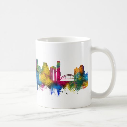 Austin Texas Silhouette Koffiemok (Rechts)