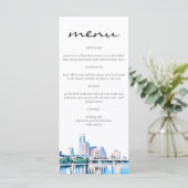 Austin Texas Silhouette Menu (Staand voorkant)