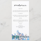 Austin Texas Silhouette Menu (Voorkant)