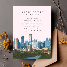 Austin Texas Skyline Bachelorette Party Kaart