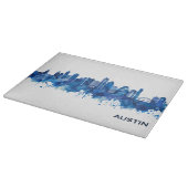 Austin Texas Skyline Blue Snijplank (Hoek)