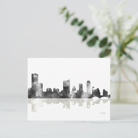Austin Texas Skyline Briefkaart (Staand voorkant)