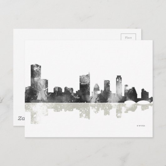 Austin Texas Skyline Briefkaart (Voorkant / Achterkant)