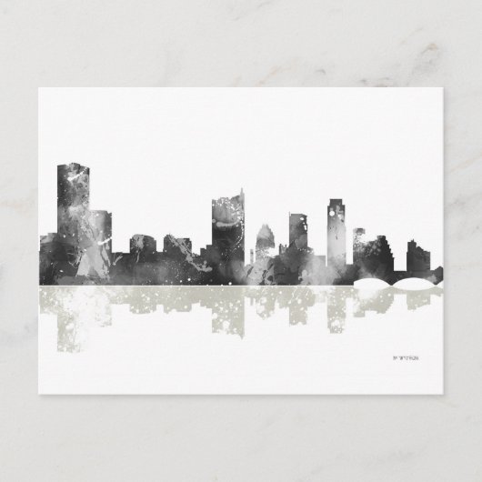 Austin Texas Skyline Briefkaart (Voorkant)