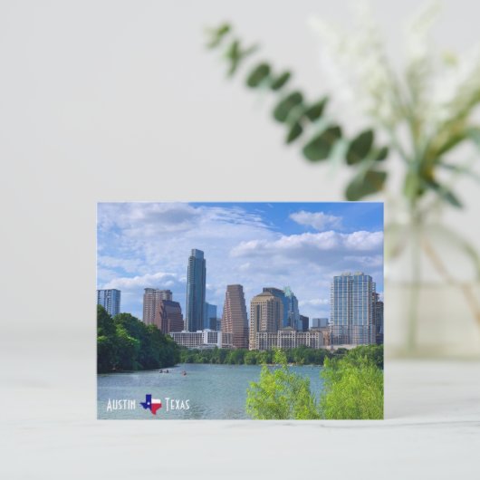 Austin Texas Skyline Briefkaart (Staand voorkant)