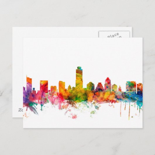 Austin Texas Skyline Briefkaart (Voorkant / Achterkant)