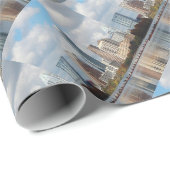 Austin Texas Skyline Cadeaupapier (Rol Hoek)