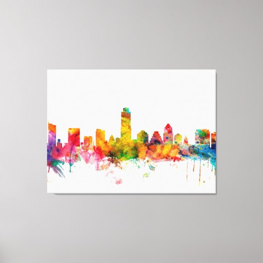 Austin Texas Skyline Canvas Afdruk (Voorkant)