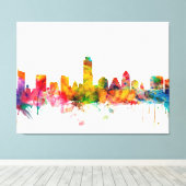 Austin Texas Skyline Canvas Afdruk (Insitu (Houten vloer))