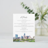 AUSTIN TEXAS Skyline Details Tussenkaart Kaart (Staand voorkant)
