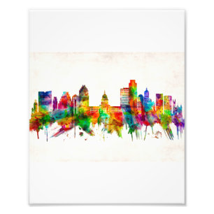 Austin Texas Skyline Foto Afdruk