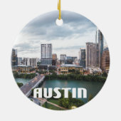 Austin, Texas skyline foto Keramisch Ornament (Achterkant)