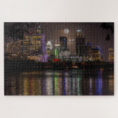 Austin, Texas Skyline Full Moon Legpuzzel (Horizontaal)