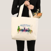 AUSTIN TEXAS SKYLINE GROTE TOTE BAG (Voorkant (product))