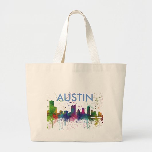 AUSTIN TEXAS SKYLINE GROTE TOTE BAG (Voorkant)