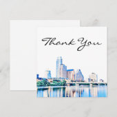 Austin Texas Skyline - Hartelijk dank Bedankkaart (Voorkant / Achterkant)