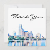 Austin Texas Skyline - Hartelijk dank Bedankkaart (Voorkant)
