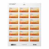 AUSTIN, TEXAS SKYLINE-In de Wolken-Adresetiketten Etiket (Full Sheet)