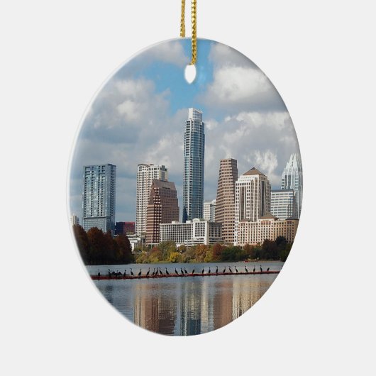 Austin Texas Skyline Keramisch Ornament (Rechts)
