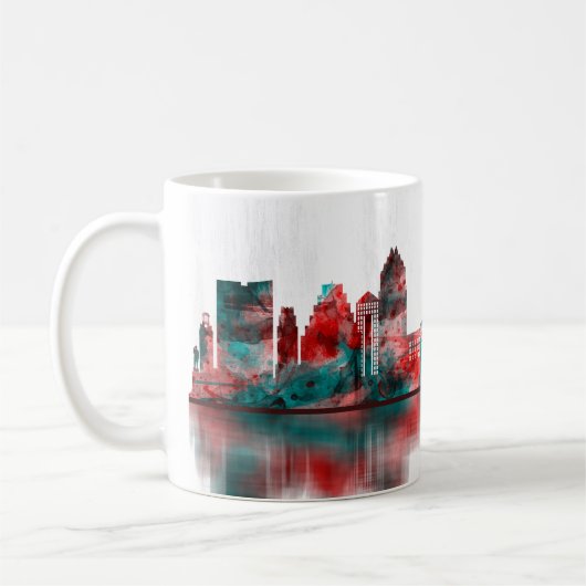 Austin Texas Skyline Koffiemok (Links)