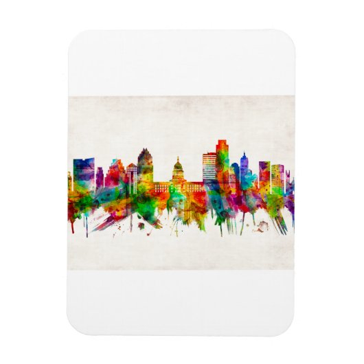 Austin Texas Skyline Magneet (Verticaal)