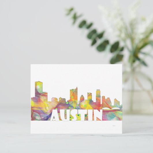 AUSTIN TEXAS SKYLINE MCLR2 BRIEFKAART (Staand voorkant)