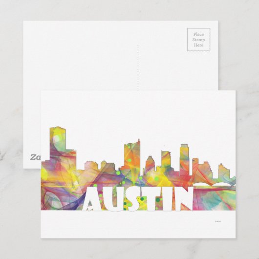 AUSTIN TEXAS SKYLINE MCLR2 BRIEFKAART (Voorkant / Achterkant)