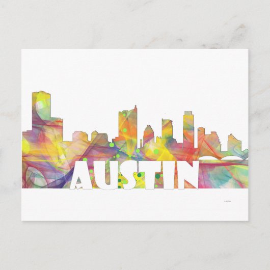 AUSTIN TEXAS SKYLINE MCLR2 BRIEFKAART (Voorkant)