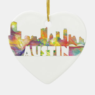 AUSTIN TEXAS SKYLINE MCLR2 KERAMISCH ORNAMENT