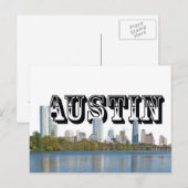 Austin Texas Skyline met Austin in Sky Briefkaart (Voorkant / Achterkant)