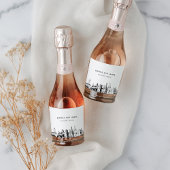 Austin Texas Skyline Mini Sparkling Wijnetiket