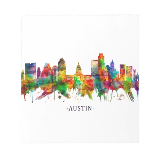 Austin Texas Skyline Notitieblok (Voorkant)