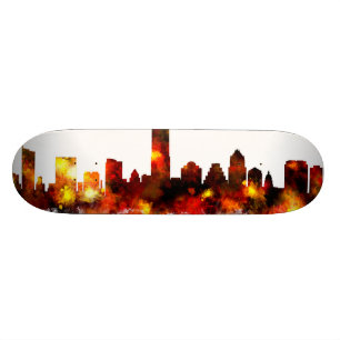 Austin Texas Skyline Persoonlijk Skateboard