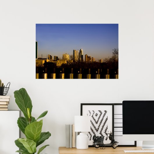 Austin Texas Skyline Poster (Thuiskantoor)
