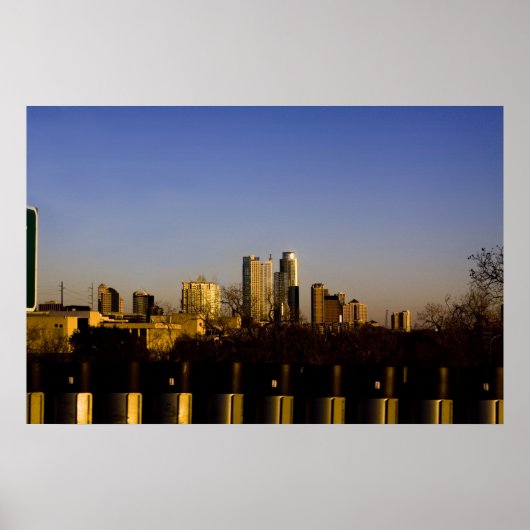 Austin Texas Skyline Poster (Voorkant)